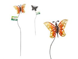 72 Bulk Garden Metal Stake, Butterfly