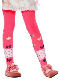 60 Bulk Mopas Girl's Printed Tights - xs