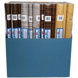 72 Bulk Shelf Liner Adheso - Wood Grains18in X 1.5-Yd Display#1.5D-Asst57-72