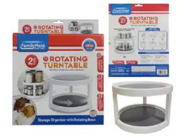 12 Bulk 2 Tier AntI-Slip Turntable Organizer