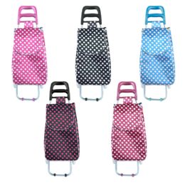 10 Bulk Designer Satin Rolling Shopping Cart