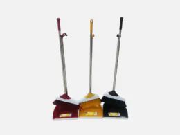 12 Bulk Long Dustpan W Stainless Steel Brush