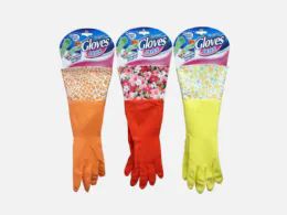 36 Bulk Designer Latex Gloves With Pvc Cuff