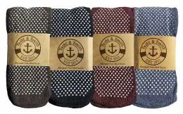 864 Bulk Yacht & Smith Non Slip Gripper Bottom Mens Winter Thermal Slipper Tube Socks Size 10-13