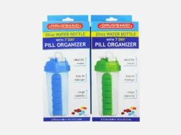 12 Bulk 7-Days Pill Organizer W/water Bottle