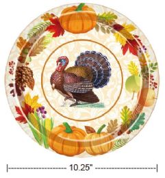 36 Bulk 40pcs 10.25inch Thanksgiving Paper Plate