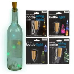 48 Bulk Bottle Lights 10 String 3ft Or Single Led 4ast Ea In Color Change/white Battery Included/blister/12pc Mdsg