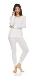 3 Bulk Yacht And Smith Womens Thermal Underwear Set In White Size Small
