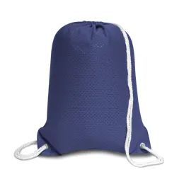 48 Bulk Jersey Mesh Drawstring Backpack In Navy