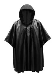 12 Bulk Water Resistant Rain Poncho In Black