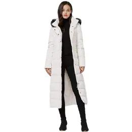 12 Bulk Women's Puffer Long Coat Color White
