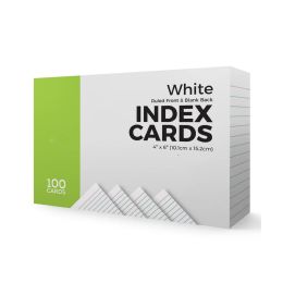 40 Bulk 100 Ct, 4 X 6, Index Cards Ruled , White