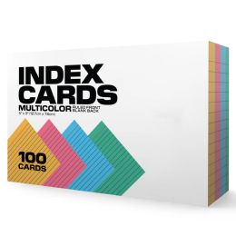36 Bulk 100 Ct. 3 X 5, Index Card Ruled , Colored