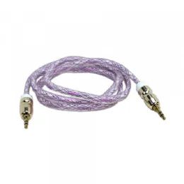 12 Bulk 12 Auxiliary Music Cable 3.5mm To 3.5mm Heavy Duty Braided Wire In Purple