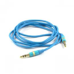 12 Bulk Auxiliary Cable 3.5mm To 3.5mm Cable In Blue