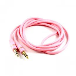 12 Bulk Auxiliary Cable 3.5mm To 3.5mm Cable In Pink