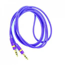 12 Bulk Auxiliary Cable 3.5mm To 3.5mm Cable In Purple
