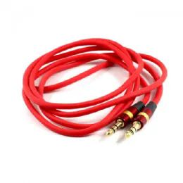 12 Bulk Auxiliary Cable 3.5mm To 3.5mm Cable In Red