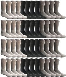 120 Bulk Yacht & Smith Assorted Men's Cotton Crew Socks Bulk Pack