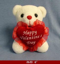 240 Bulk White Bear With Valentine's Heart