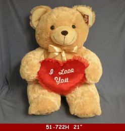 8 Bulk Big Beige Hug Bear With Heart