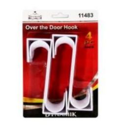 144 Bulk 4 Pc Over The Door Hook