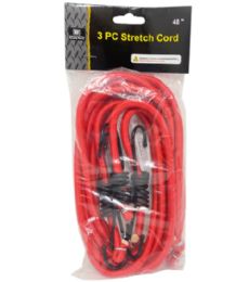 48 Bulk 3 Piece 48 Inch Bungee Cord