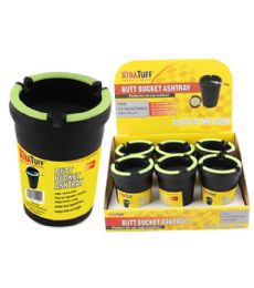 48 Bulk Wholesale Butt Bucket Ashtray Glow Top - Wholesale Sock Deals