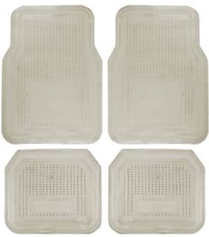 10 Bulk 4 Piece Smoky Pvc Rubber Floor Mats