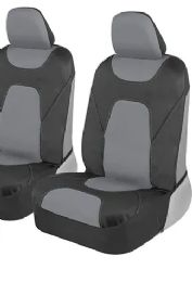 12 Bulk Motor Trend 2 Piece Car Seat Cover Black And Grey