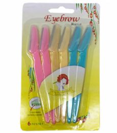 72 Bulk 6 Piece Eyebrow Razor