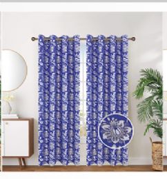 12 Bulk Curtain Panel Grommet Color Blue