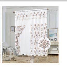 12 Bulk Curtain Panel Rodpocket Color Brown