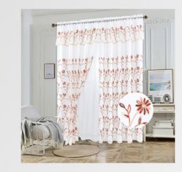 12 Bulk Curtain Panel Rodpocket Color Burgundy