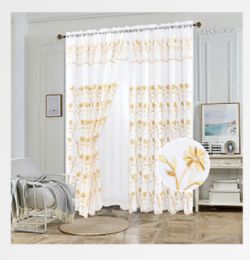 12 Bulk Curtain Panel Rodpocket Color Gold