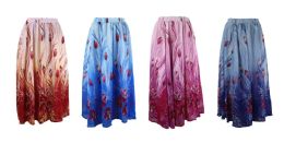 24 Bulk Womens Long Skirt Tutu Swing Skirts Pleated High Elastic Waist Size Assorted