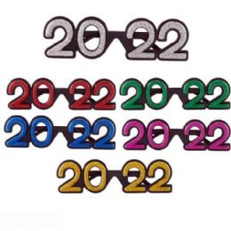24 Bulk 2022 New Year Glitter Glasses