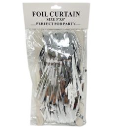 120 Bulk Silver 3x8 Inch Metallic Foil Curtain