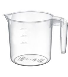 36 Bulk 1LT ROUND MEASURING MUG CLEAR 4.5X4.5 IN