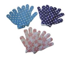 72 Bulk Printed Exfoliating Bath Gloves