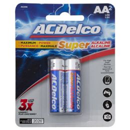 48 Bulk Batteries Aa 2pk Alkaline Ac Delco On Blister Card