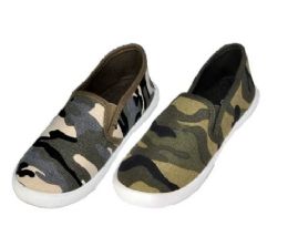 36 Bulk Children's Camo Slip On Sneaker
