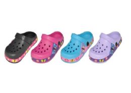 48 Bulk Kids Butterfly Clogs