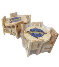 24 Bulk TOY WOODEN TABLE CHAIR SET
