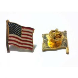 96 Bulk Usa Flag Lapel Tac Pin