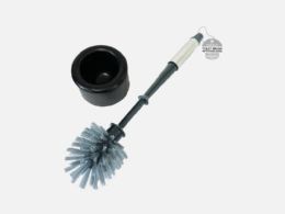 24 Bulk S/steel Handl Toilet Brush W/holder