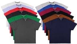 24 Bulk Yacht & Smith Mens Soft Cotton T Shirt Assorted Colors Size 3xl
