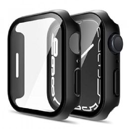 12 Bulk Tempered Glass Screen Protector Full Coverage Shockproof Cover Case For Apple Watch Series 7 Only In Black
