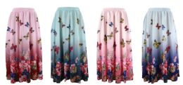 96 Bulk Womens Long Skirt Tutu Swing Skirts Pleated High Elastic Waist Size Assorted