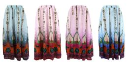 24 Bulk Womens Long Skirt Tutu Swing Skirts Patterned High Elastic Waist Size Assorted